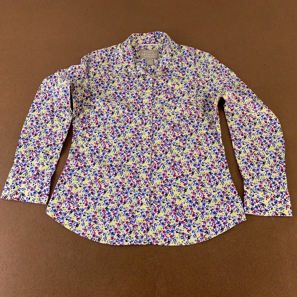 Banana Republic Women's‎ Size XS Colorful Floral Long Sleeve Button Front Shirt